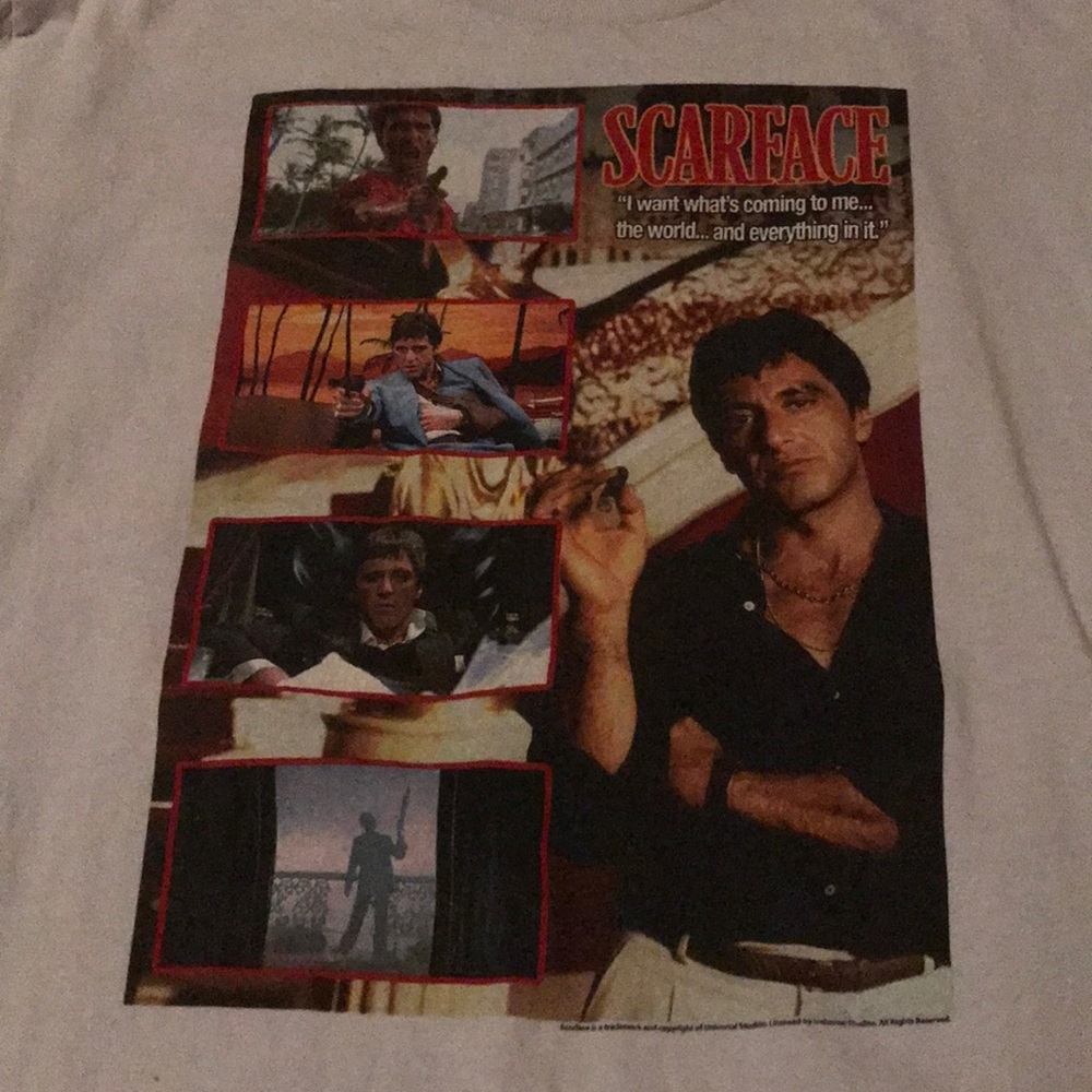 Men’s White Scarface T-Shirt